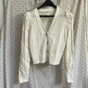 Jessica Simpson ivory cardigan sweater